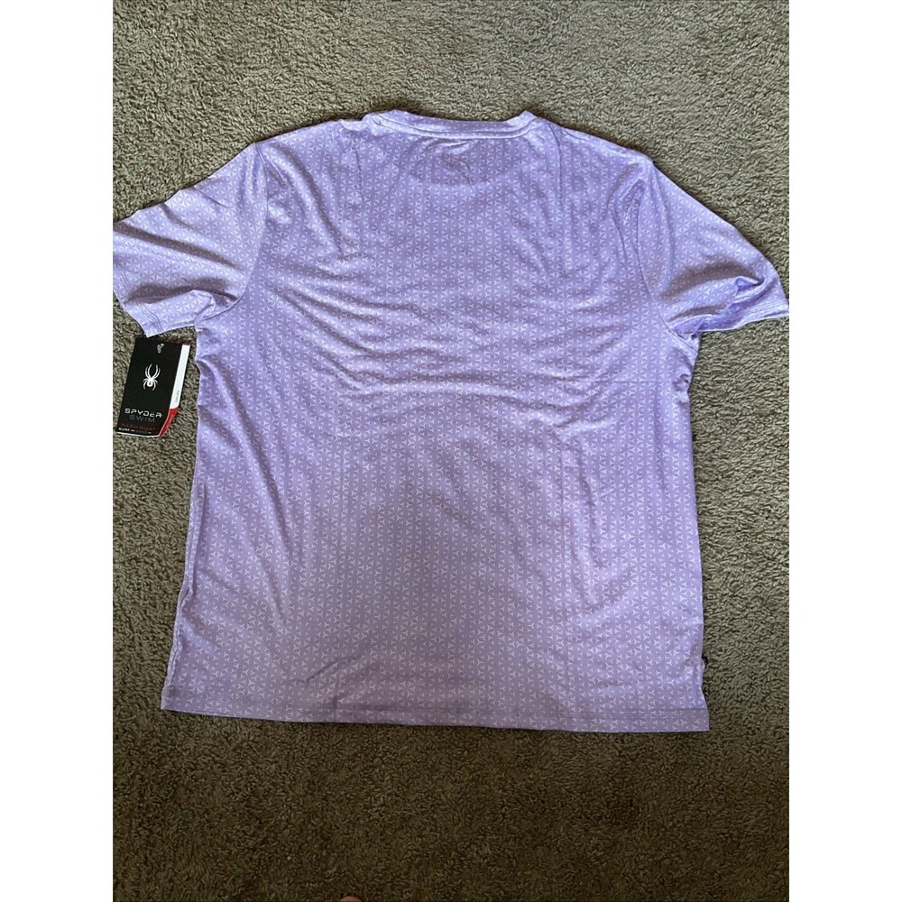 Spyder Rash Guard Shirt Mens Large Purple Quick Dry UPF 30+ Surf Sun New - Picture 3 of 3